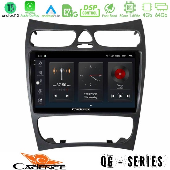 Cadence QG Series 8Core Android13 4+64GB Mercedes CLK Class W209 2000-2004 Navigation Multimedia Tablet 9"