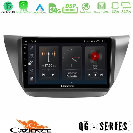 Cadence QG Series 8Core Android13 4+64GB Mitsubishi Lancer 2004 – 2008 Navigation Multimedia Tablet 9"