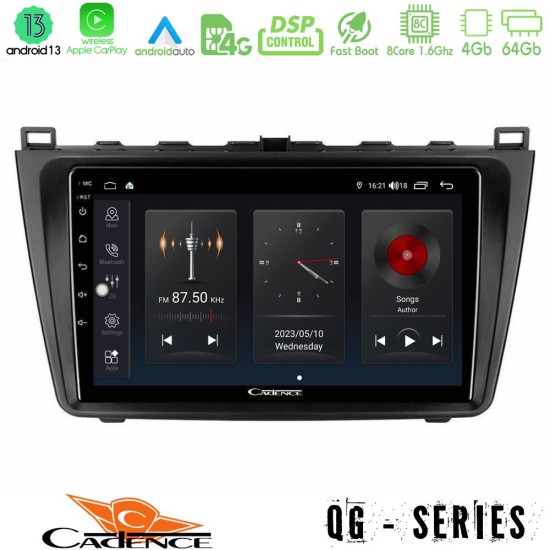 Cadence QG Series 8Core Android13 4+64GB Mazda 6 2008-2012 Navigation Multimedia Tablet 9"