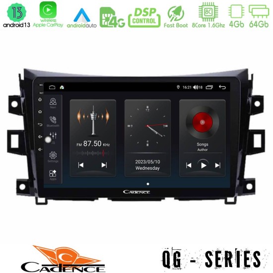 Cadence QG Series 8Core Android13 4+64GB Nissan Navara NP300 Navigation Multimedia Tablet 9"