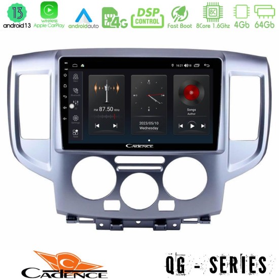 Cadence QG Series 8Core Android13 4+64GB Nissan NV200 Navigation Multimedia Tablet 9"