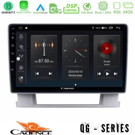 Cadence QG Series 8Core Android13 4+64GB Opel Astra J 2010-2014 Navigation Multimedia Tablet 9"