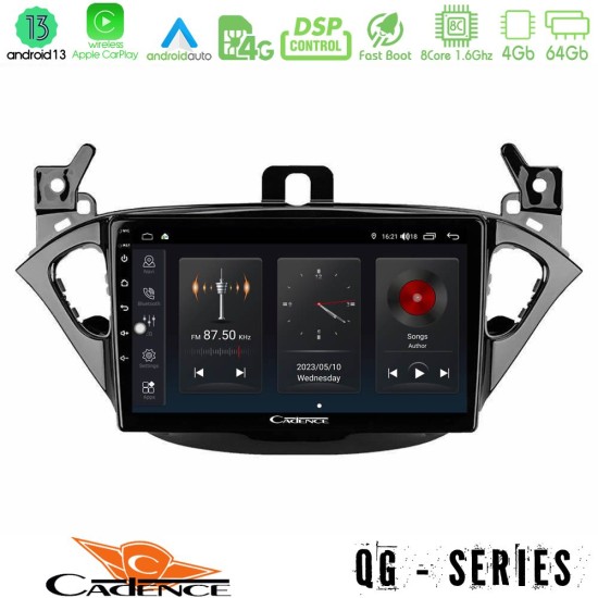 Cadence QG Series 8Core Android13 4+64GB Opel Corsa E/Adam Navigation Multimedia Tablet 9"