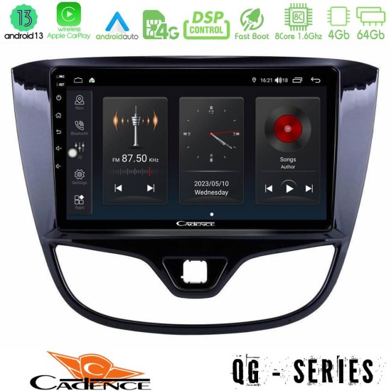 Cadence QG Series 8Core Android13 4+64GB Opel Karl 2017-2019 Navigation Multimedia Tablet 9"