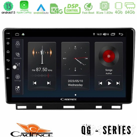 Cadence QG Series 8Core Android13 4+64GB Renault Clio 5 2020-2024 Navigation Multimedia Tablet 9"