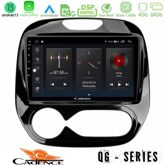 Cadence QG Series 8Core Android13 4+64GB Renault Captur 2013-2019 (Auto AC) Navigation Multimedia Tablet 9"