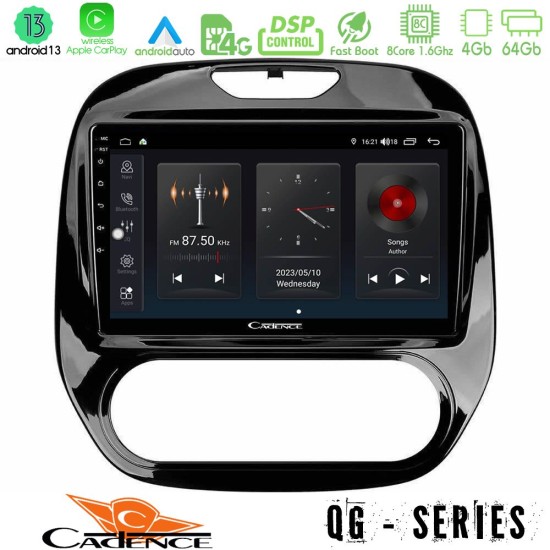 Cadence QG Series 8Core Android13 4+64GB Renault Captur 2013-2019 (Manual AC) Navigation Multimedia Tablet 9"