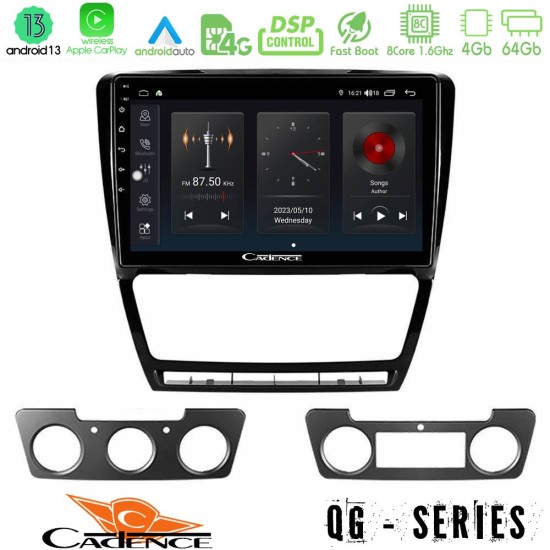 Cadence QG Series 8Core Android13 4+64GB Skoda Octavia 5 Navigation Multimedia Tablet 10"