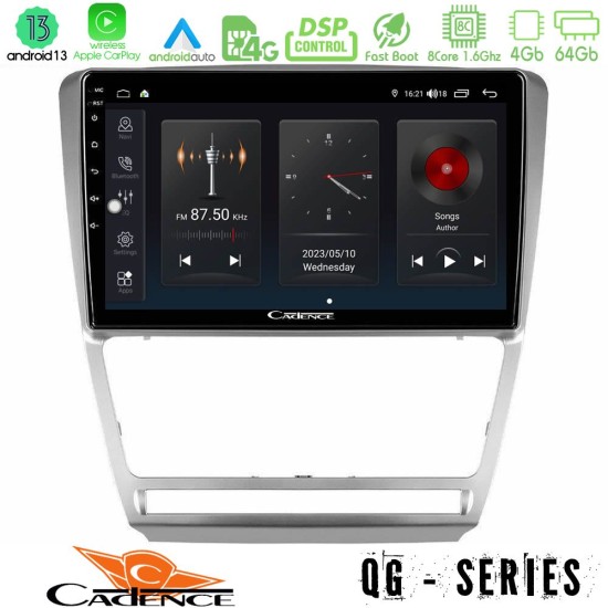 Cadence QG Series 8Core Android13 4+64GB Skoda Octavia 5 Navigation Multimedia Tablet 10"