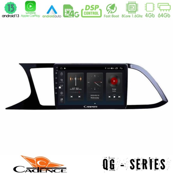 Cadence QG Series 8Core Android13 4+64GB Seat Leon 2013 – 2019 Navigation Multimedia Tablet 9"