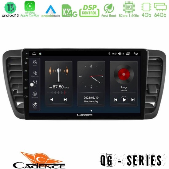 Cadence QG Series 8Core Android13 4+64GB Subaru Legacy/Outback 2002-2008 Navigation Multimedia Tablet 9"