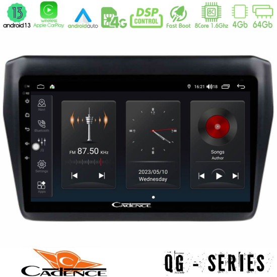 Cadence QG Series 8Core Android13 4+64GB Suzuki Swift 2017-2023 Navigation Multimedia Tablet 9"