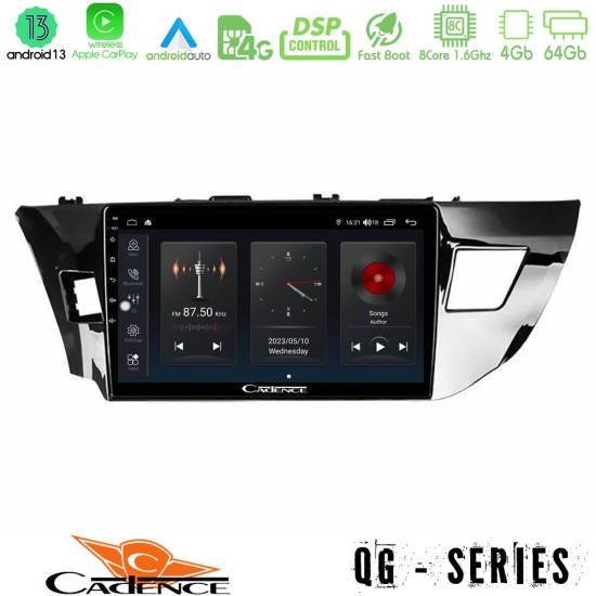 Cadence QG Series 8Core Android13 4+64GB Toyota Corolla 2014-2016 Navigation Multimedia Tablet 10"