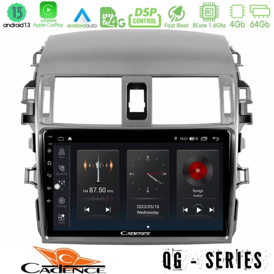 Cadence QG Series 8Core Android13 4+64GB Toyota Corolla 2008-2010 Navigation Multimedia Tablet 9"