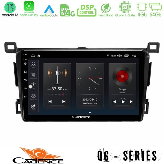 Cadence QG Series 8Core Android13 4+64GB Toyota RAV4 2013-2018 Navigation Multimedia Tablet 9"