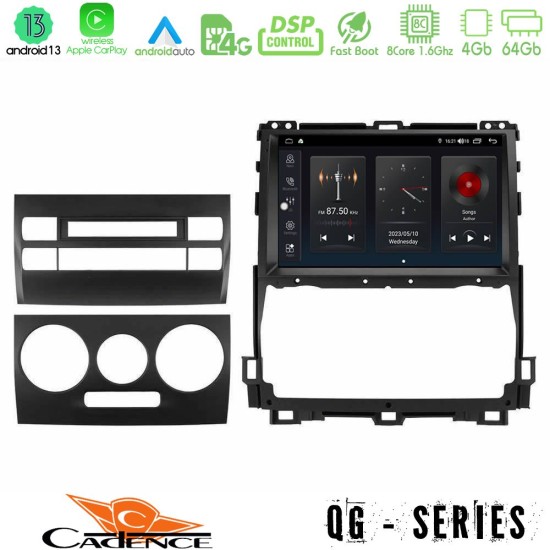 Cadence QG Series 8Core Android13 4+64GB Toyota Land Cruiser J120 2002-2009 Navigation Multimedia Tablet 9"