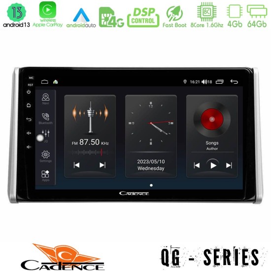 Cadence QG Series 8Core Android13 4+64GB Toyota RAV4 2019-2023 Navigation Multimedia Tablet 10"