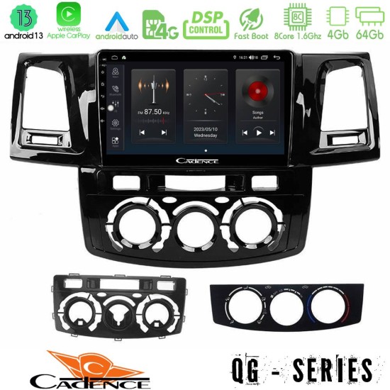 Cadence QG Series 8Core Android13 4+64GB Toyota Hilux 2007-2011 Navigation Multimedia Tablet 9"