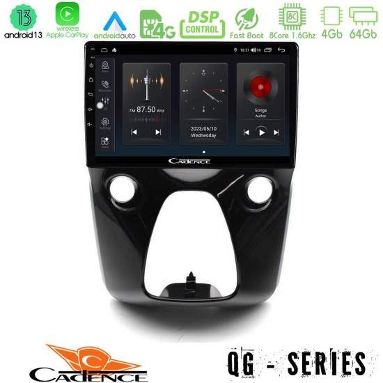 Cadence QG Series 8Core Android13 4+64GB Toyota Aygo | Citroen C1 | Peugeot 108 Navigation Multimedia 10"