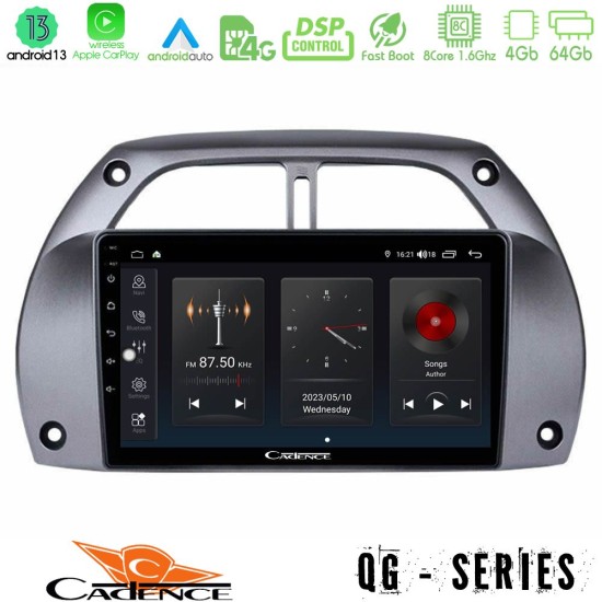 Cadence QG Series 8Core Android13 4+64GB Toyota RAV4 2001 - 2006 Navigation Multimedia Tablet 9"