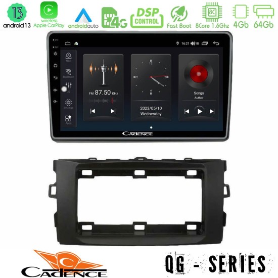 Cadence QG Series 8Core Android13 4+64GB Toyota Auris 2013-2016 Navigation Multimedia Tablet 10"