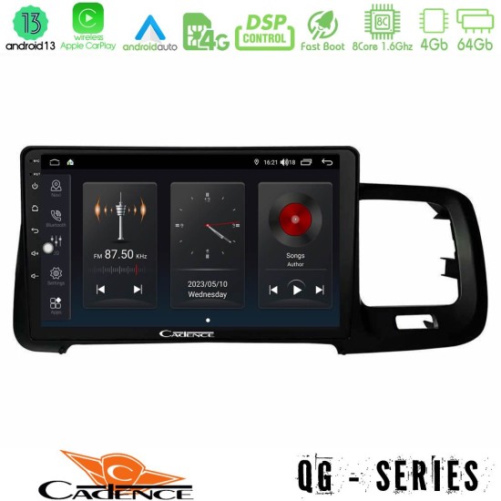 Cadence QG Series 8Core Android13 4+64GB Volvo S60 2010-2018 Navigation Multimedia Tablet 9"