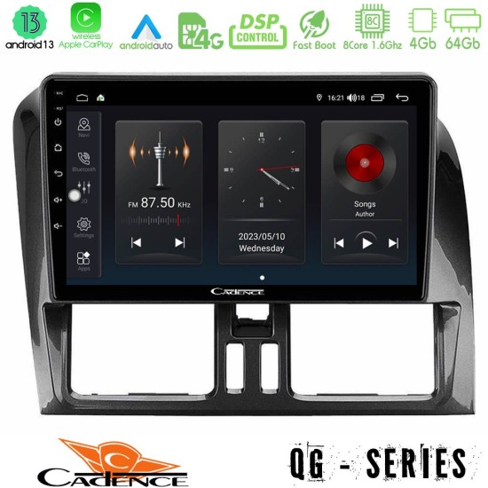 Cadence QG Series 8Core Android13 4+64GB Volvo XC60 2009-2012 Navigation Multimedia Tablet 9"