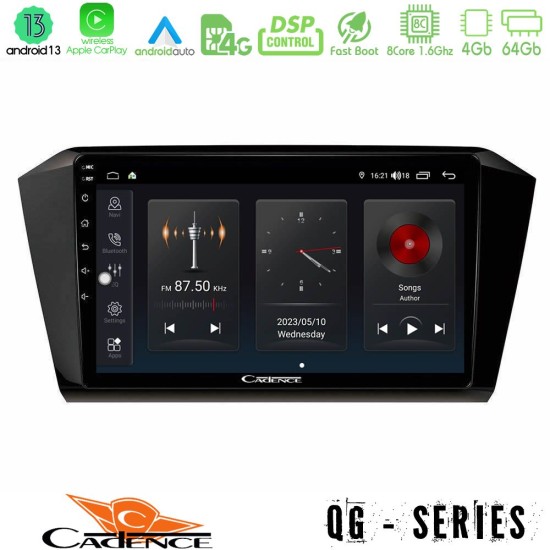 Cadence QG Series 8Core Android13 4+64GB VW Passat Navigation Multimedia Tablet 10"