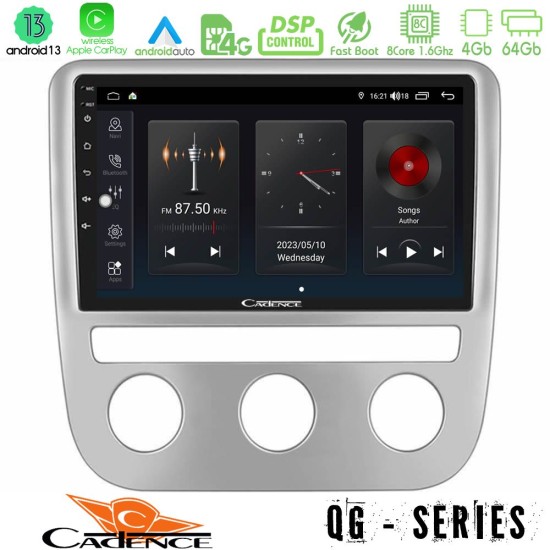 Cadence QG Series 8Core Android13 4+64GB VW Scirocco 2008-2014 Navigation Multimedia Tablet 9"