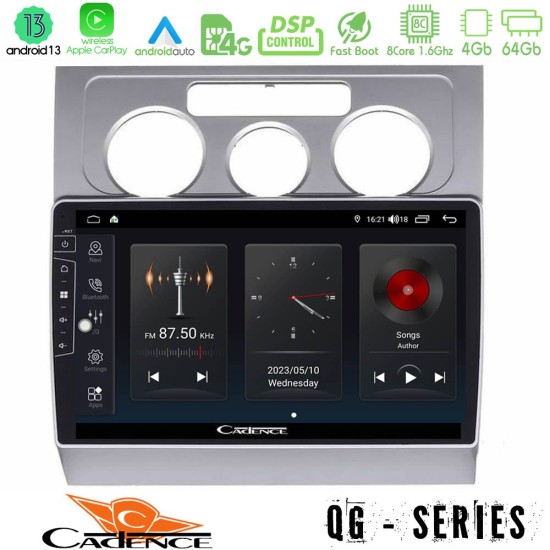 Cadence QG Series 8Core Android13 4+64GB VW Touran 2003-2011 Navigation Multimedia Tablet 10"