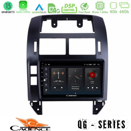 Cadence QG Series 8Core Android13 4+64GB VW Polo 2002-2009 Navigation Multimedia Tablet 9"