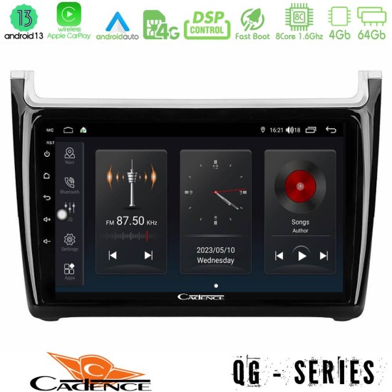 Cadence QG Series 8Core Android13 4+64GB Vw Polo Navigation Multimedia Tablet 9"