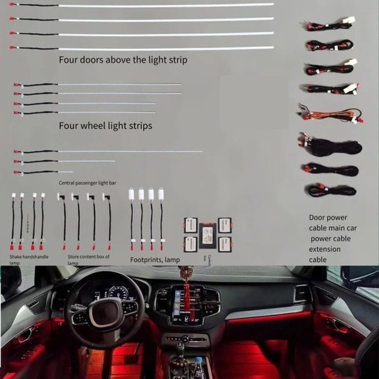 Ατμοσφαιρικός Φωτισμός Volvo XC90 / V90 / S90 Ambient Light Kit