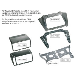 Πρόσοψη R/CD-Οθόνης Toyota iQ 2009 – 2015