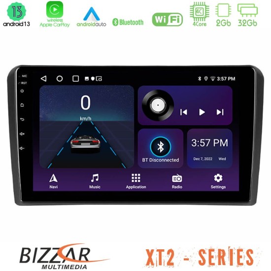 Bizzar XT2 Series 4Core Android13 2+32GB Audi A3 8P Navigation Multimedia Tablet 9"