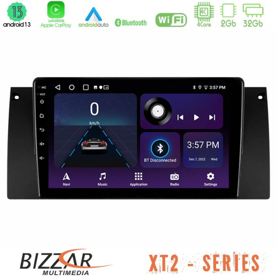 Bizzar XT2 Series 4Core Android13 2+32GB BMW 5 Series (E39) / X5 (E53) Navigation Multimedia Tablet 9"