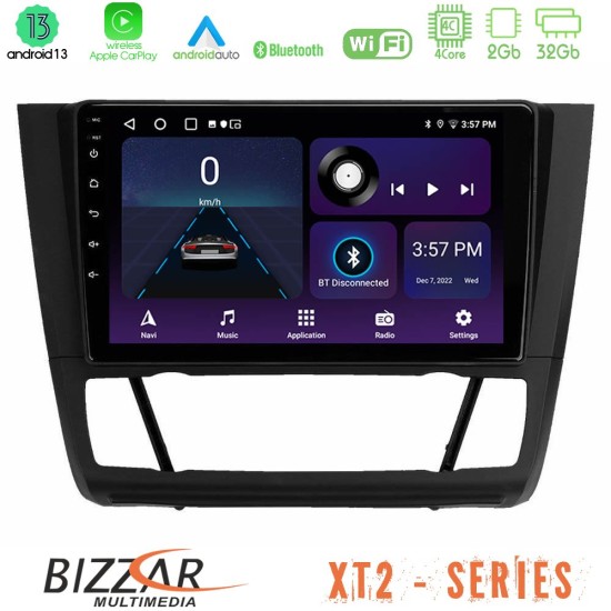 Bizzar XT2 Series 4Core Android13 2+32GB BMW 1Series E81/E82/E87/E88 (AUTO A/C) Navigation Multimedia Tablet 9"