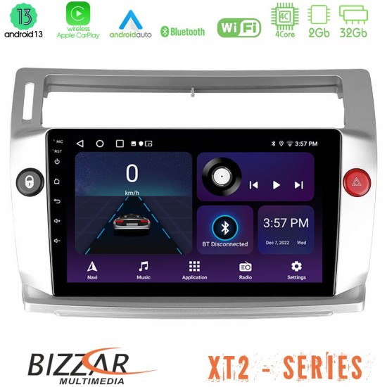 Bizzar XT2 Series 4Core Android13 2+32GB Citroen C4 2004-2010 Navigation Multimedia Tablet 9"