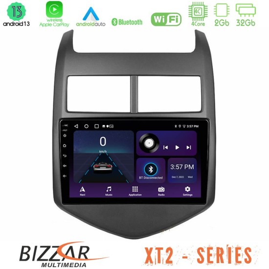 Bizzar XT2 Series 4Core Android13 2+32GB Chevrolet Aveo 2011-2017 Navigation Multimedia Tablet 9"