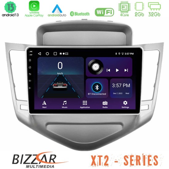 Bizzar XT2 Series 4Core Android13 2+32GB Chevrolet Cruze 2009-2012 Navigation Multimedia Tablet 9"