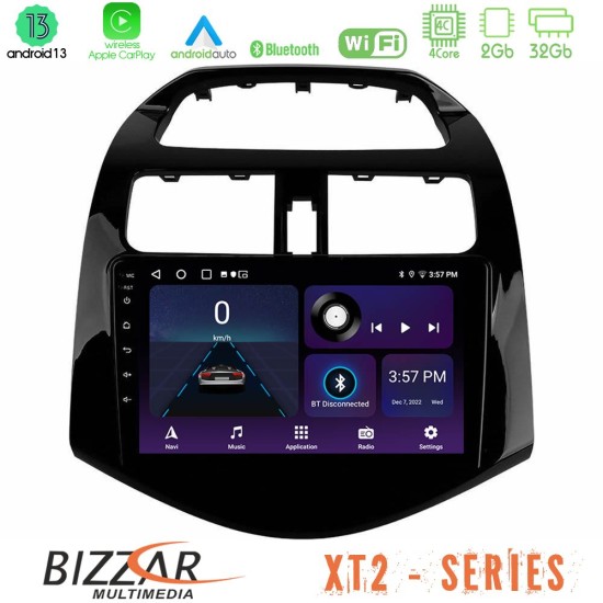 Bizzar XT2 Series 4Core Android13 2+32GB Chevrolet Spark 2009-2015 Navigation Multimedia Tablet 9"