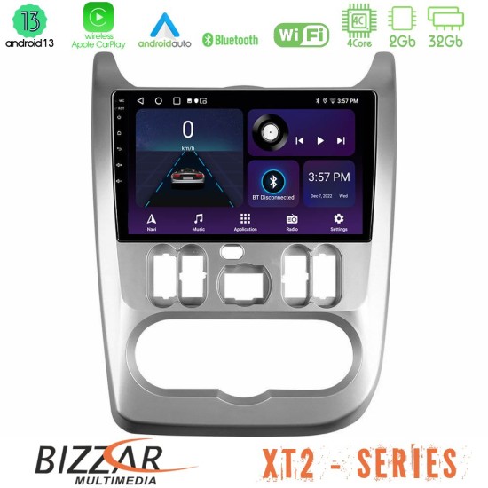 Bizzar XT2 Series 4Core Android13 2+32GB Dacia Duster/Sandero/Logan Navigation Multimedia Tablet 9"