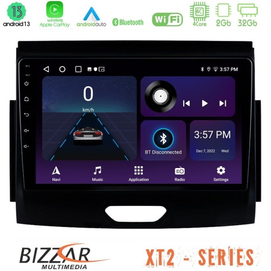 Bizzar XT2 Series 4Core Android13 2+32GB Ford Ranger 2017-2022 Navigation Multimedia Tablet 9"