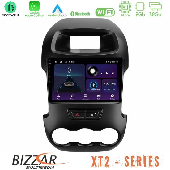 Bizzar XT2 Series 4Core Android13 2+32GB Ford Ranger 2012-2016 Navigation Multimedia Tablet 9"