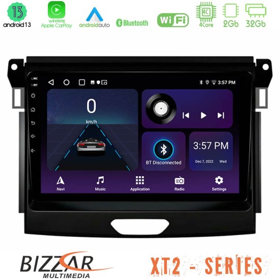 Bizzar XT2 Series 4Core Android13 2+32GB Ford Ranger 2017-2022 Navigation Multimedia Tablet 9"