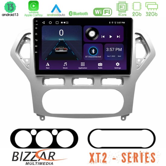 Bizzar XT2 Series 4Core Android13 2+32GB Ford Mondeo 2007-2010 AUTO A/C Navigation Multimedia Tablet 9"