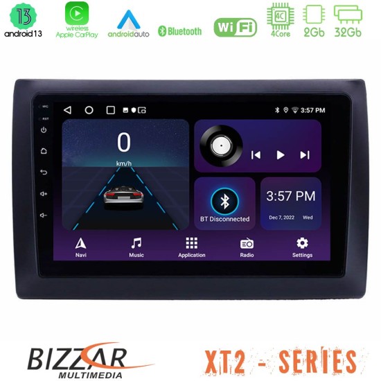 Bizzar XT2 Series 4Core Android13 2+32GB Fiat Stilo Navigation Multimedia Tablet 9"