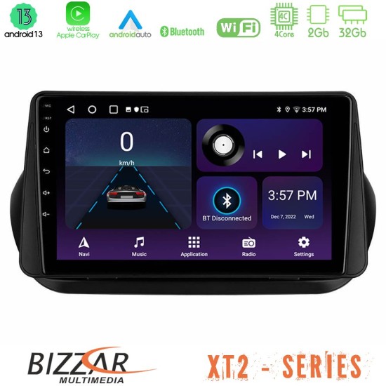 Bizzar XT2 Series 4Core Android13 2+32GB Fiat Fiorino/Citroen Nemo/Peugeot Bipper Navigation Multimedia Tablet 9"