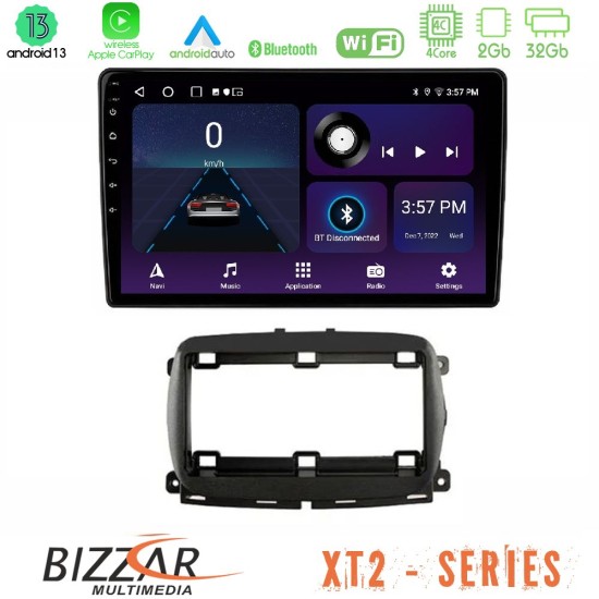 Bizzar XT2 Series 4Core Android13 2+32GB  Fiat 500 2016> Navigation Multimedia Tablet 9"