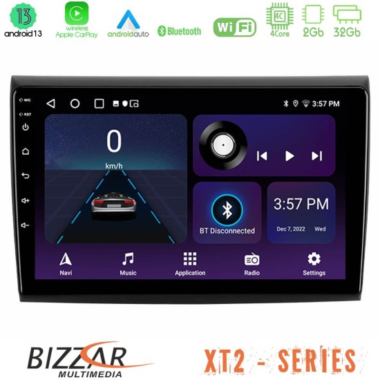 Bizzar XT2 Series 4Core Android13 2+32GB Fiat Bravo Navigation Multimedia Tablet 9"